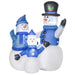 HOMCOM Christmas Snowman Family Inflatable Blue and White 55.5 x 120 cm