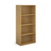 Dams International Bookcase with 3 Shelves Contract 25 756 x 408 x 1630 mm Oak