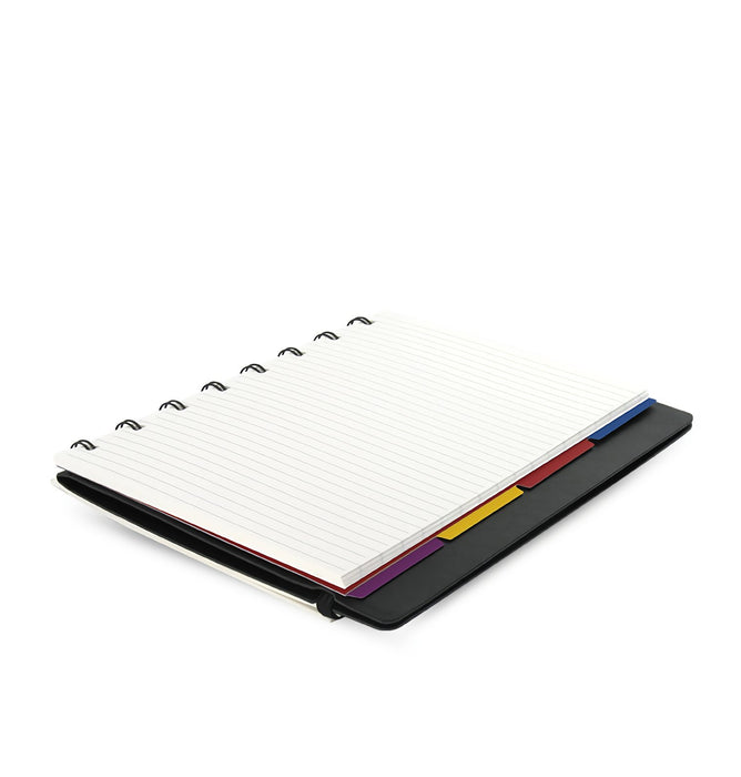 Filofax Notebook 115007 A5 Ruled Twin Wire Faux-leather Soft Cover Black 56 Pages