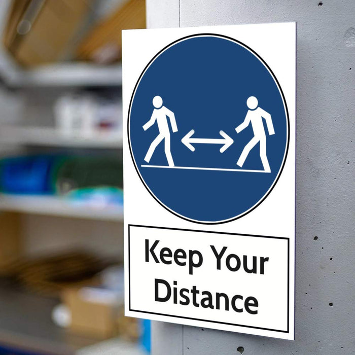 Trodat Health and Safety Sticker Keep Your Distance Aluminium 20 x 30 cm