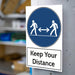 Trodat Health and Safety Sticker Keep Your Distance Aluminium 20 x 30 cm