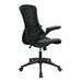 Nautilus Designs Ltd. Executive Medium Back Mesh Chair with AIRFLOW Fabric on the Seat Black