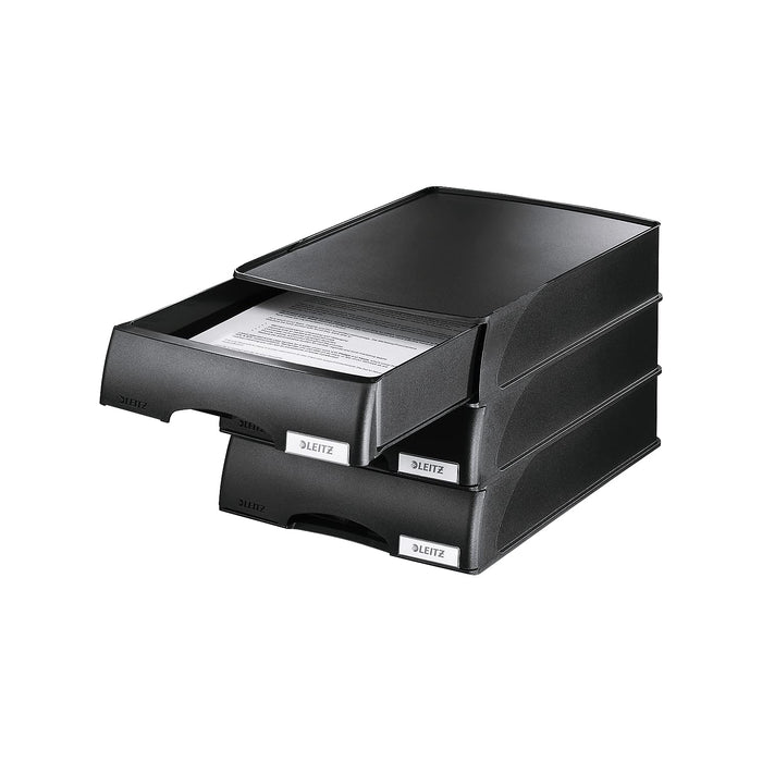 Leitz Letter Tray 52100095 Black Pack of 4