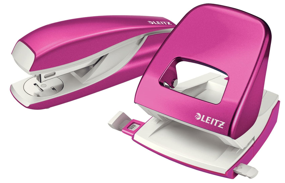 Leitz NeXXt WOW Stapler 5502 Half Strip Pink 30 Sheets 24/6, 26/6 Metal