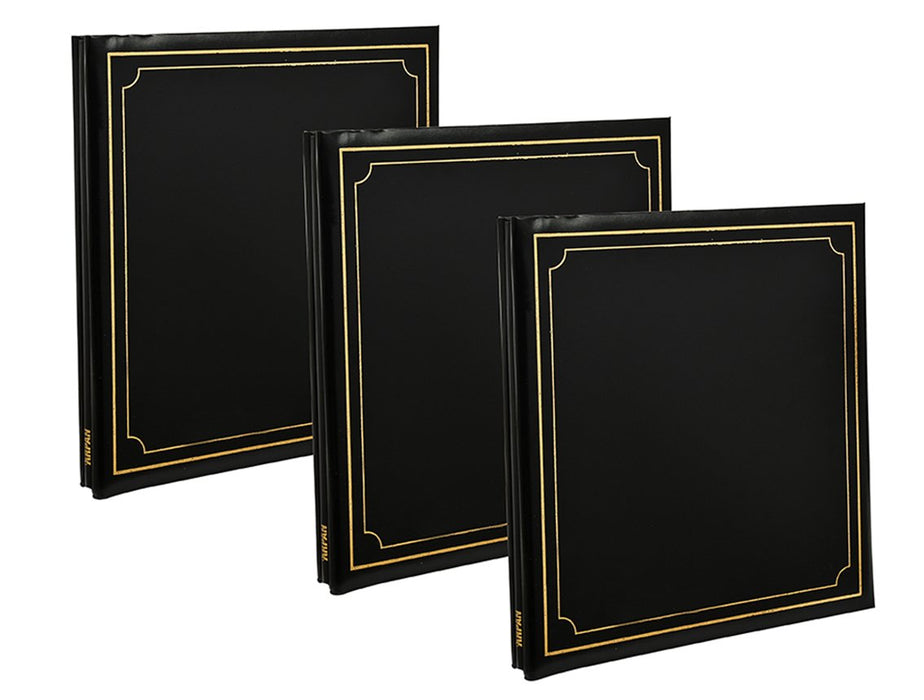 ARPAN Photo Album AL-9175-X3 24 Sheets Black Pack of 3