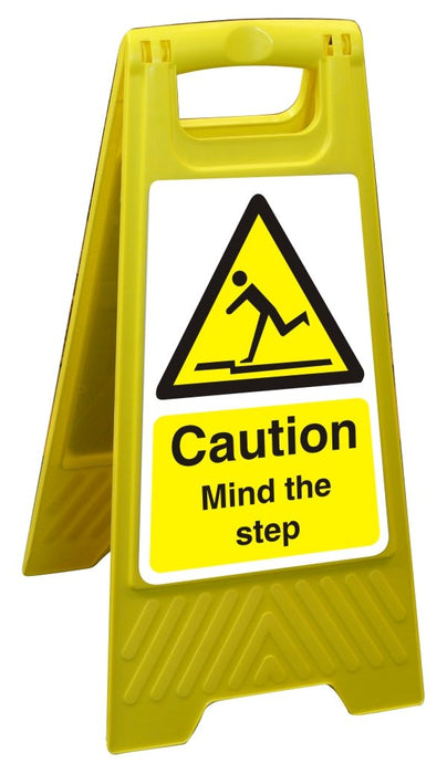 Floor Sign Mind The Step Polypropylene 60 x 30 cm