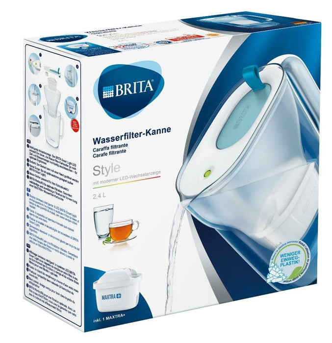 BRITA Water Filter Jug fill&enjoy Style 2.4L White-Soft Blue