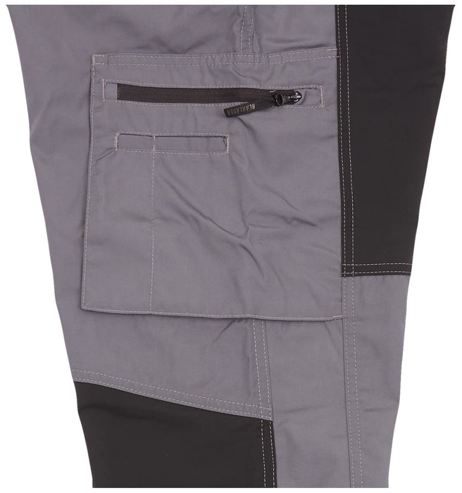 BLÅKLÄDER Trousers 14591845 Cotton, PL (Polyester) Mid Grey, Black Size 37S