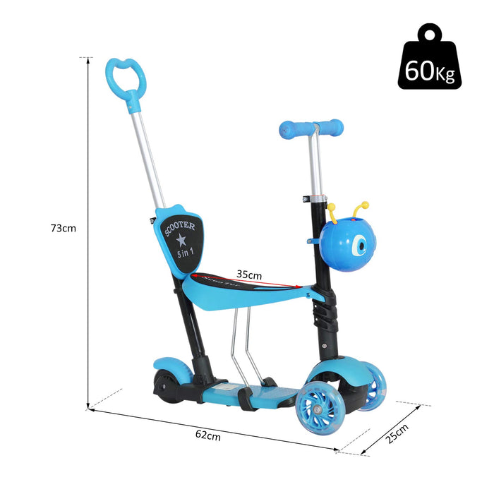 HOMCOM Kids Kick Scooter 371-008BU Blue