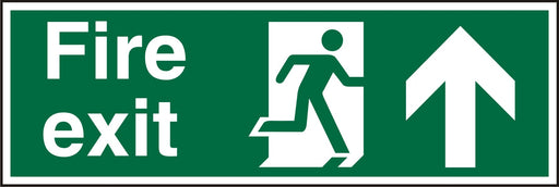 Fire Exit Sign with Up Arrow Plastic 20 x 60 cm