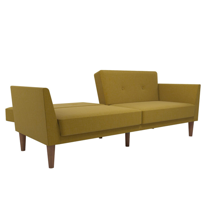 Novogratz 3 Seat Sofa MUSTARD LINEN Linen 2,044.70 (W) x 825.50 (D) x 850.90 (H) mm