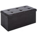 HOMCOM Folding Storage Ottoman Faux Leather Brown