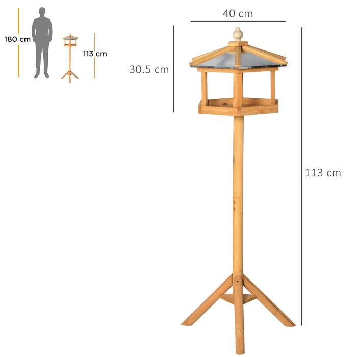 PawHut Bird Feeder Natural 400 mm x 1130 mm