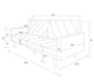 DOREL HOME 2110229UK Sofa Beds 1,994 (W) x 813 (D) x 851 (H) mm