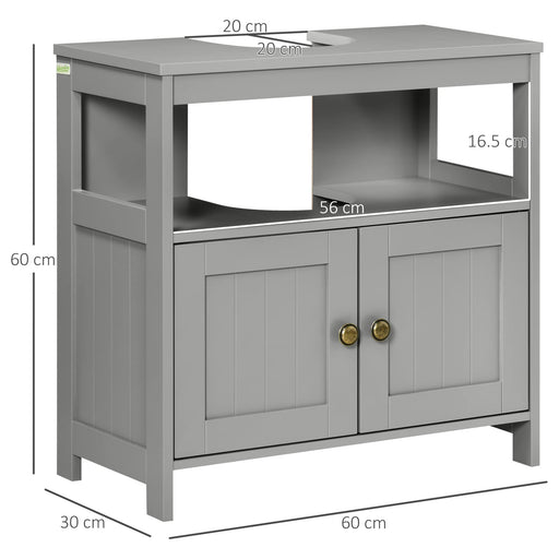 kleankin Bathroom Cabinet Engineered Wood Grey 6 x 3 x 6 cm