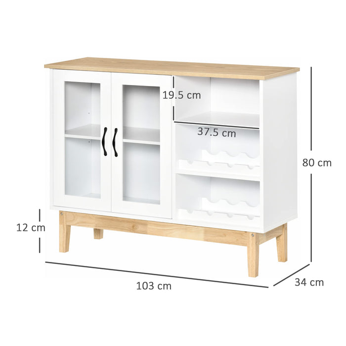 HOMCOM Modern Wine Cabinet White