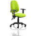 Dynamic Tilt & Lock Task Operator Chair Height Adjustable Arms Eclipse Plus II Stevia Blue Seat High Back