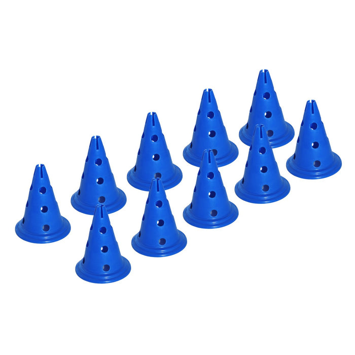 PawHut Dog Agility Set 10x Conical Barrels, 5x Crossbars Blue