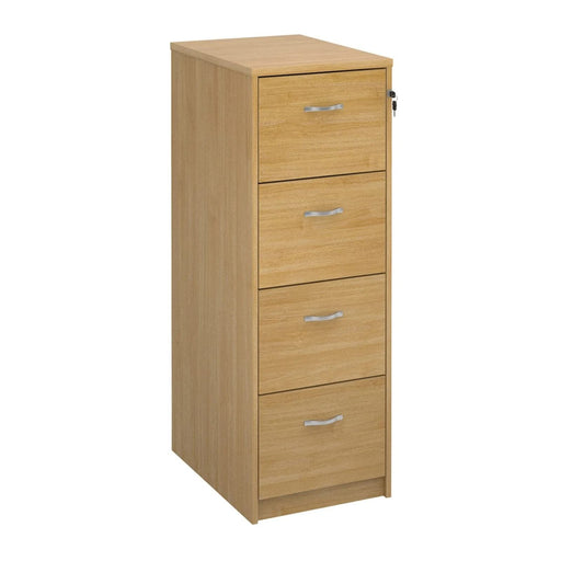 Filing Cabinet Deluxe Executive with 4 Drawers Lockable 480 x 655 x 1360mm Oak