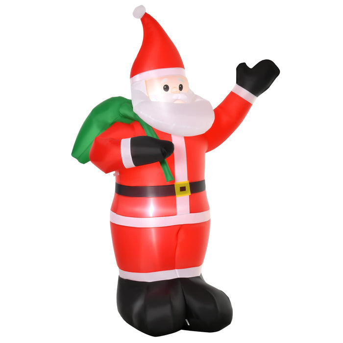 HOMCOM Christmas Santa Inflatable Multicolour 100 x 240 cm