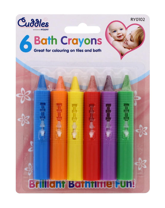 Washable Bath Crayons 6-Pack