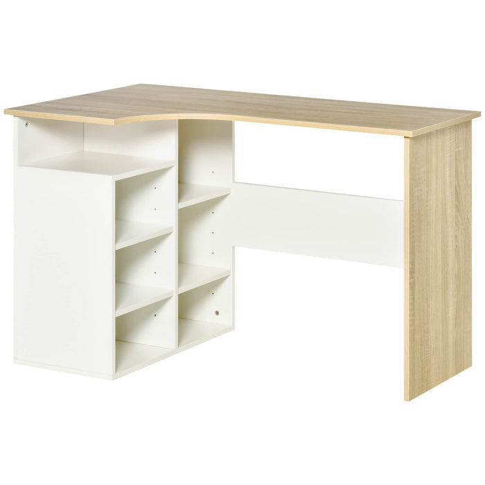 HOMCOM L Shaped Desk White 700 x 750 mm