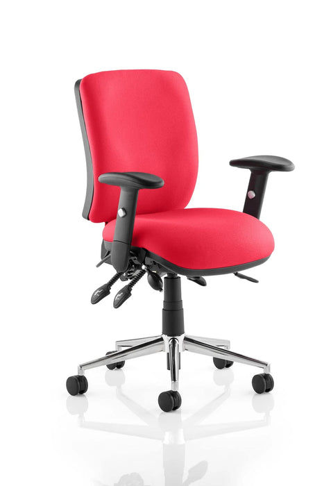 dynamic Triple Lever Ergonomic Office Chair with Adjustable Armrest and Seat Chiro Medium Back Bergamot Cherry