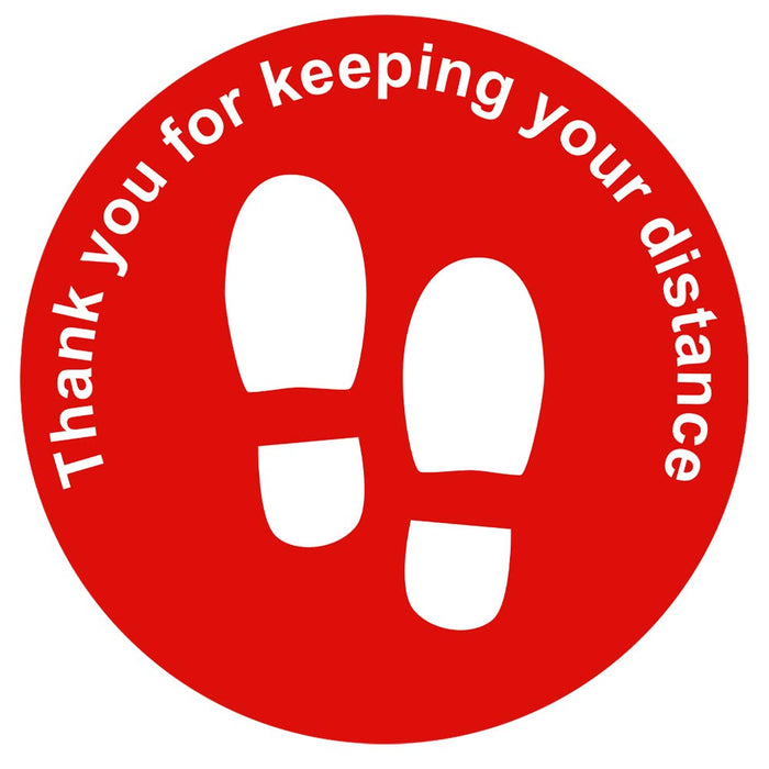 Trodat Floor Sticker Thank you for keeping your distance Vinyl 40 x 40 cm