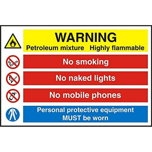 Warning Sign Petroleum Plastic 40 x 60 cm