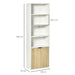 HOMCOM Bookcase Oak 290 x 590 x 1,800 mm