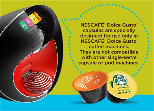 Nescafé Dolce Gusto Skinny Light Caffeinated Ground Coffee Pods Box Cappuccino 12.5 g Pack of 8 x Coffee + 8 x Milk Pods