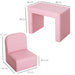 HOMCOM Kids Sofa Pink 380 x 48 mm