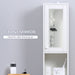 kleankin Cabinet Glass,Particleboard White 30 x 28 x 170 cm