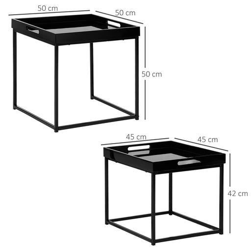 HOMCOM Table 839-314BK 500 x 500 x 500 mm