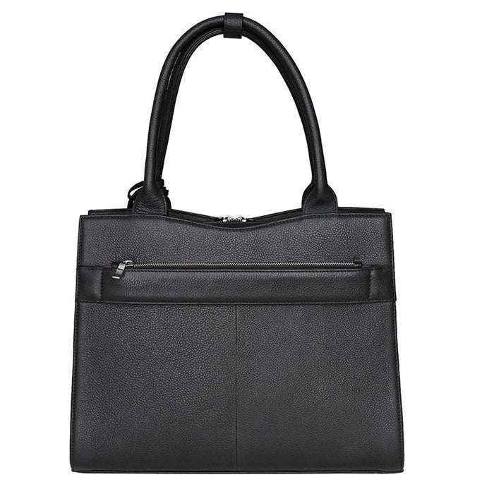 SOCHA Laptop Bag Diamond 14 Inch Leather Black 39 x 12 x 29 cm