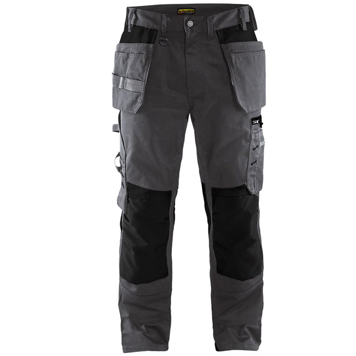 BLÅKLÄDER Trousers 15551860 Cotton, PL (Polyester) Black, Dark Grey Size 42R