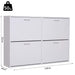 HOMCOM Shoe Cabinet 837-004WT Particle Board White 240 mm x 1200 mm x 810 mm