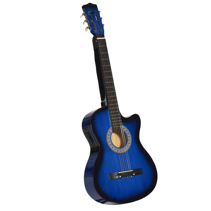 HOMCOM 38 Beginners Basswood Acoustic Guitar Blue