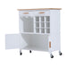 HOMCOM Rolling Kitchen Cart Island White 76 x 40 x 88 cm