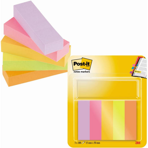 Post-it Index Cards 1.3 x 4.5 mm Assorted 50 Sheets Pack of 5