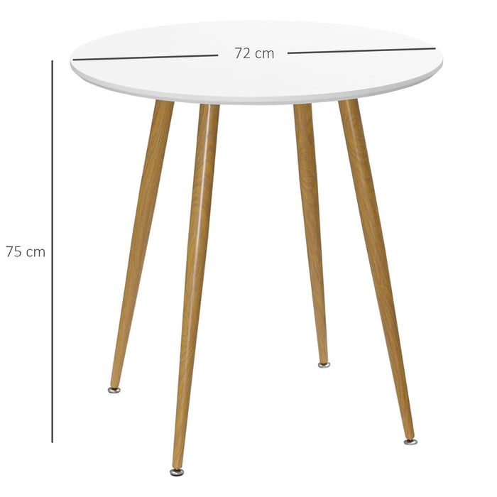 HOMCOM Dining Table MDF (Medium-Density Fibreboard), Metal 2 Seat