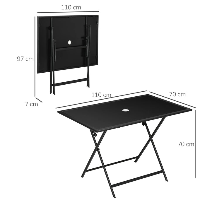 OutSunny Table 84B-662 Metal, Tempered Glass 700 x 1,100 x 700 mm