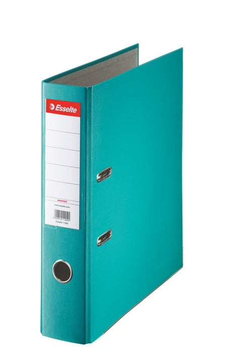 Esselte Essentials Lever Arch File A4 72 mm Turquoise 2 ring 11282 Polypropylene Portrait Pack of 20