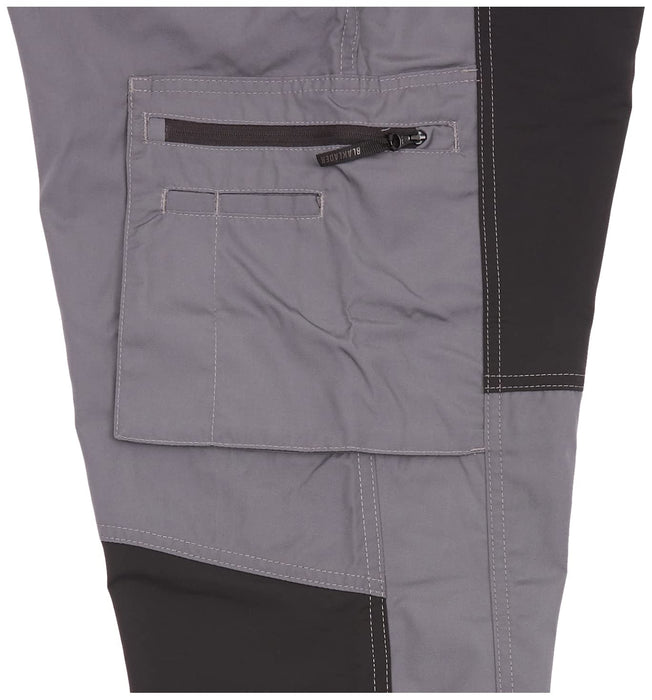 BLÅKLÄDER Trousers 14591845 Cotton, PL (Polyester) Mid Grey, Black Size 45S