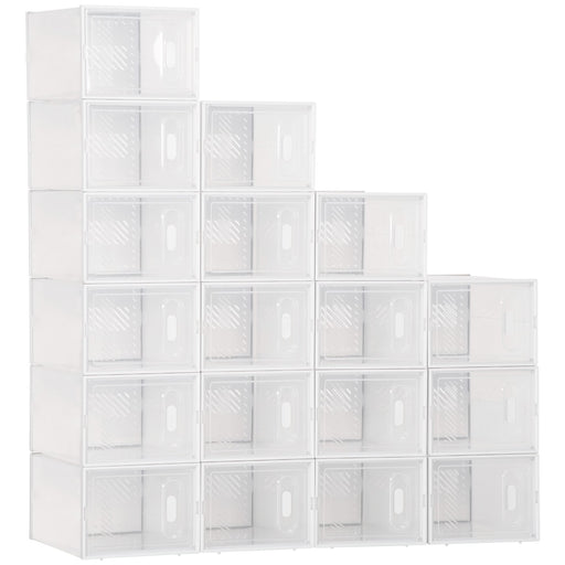 HOMCOM Cabinet PP (Polypropylen) Clear 25 x 35 x 19 cm