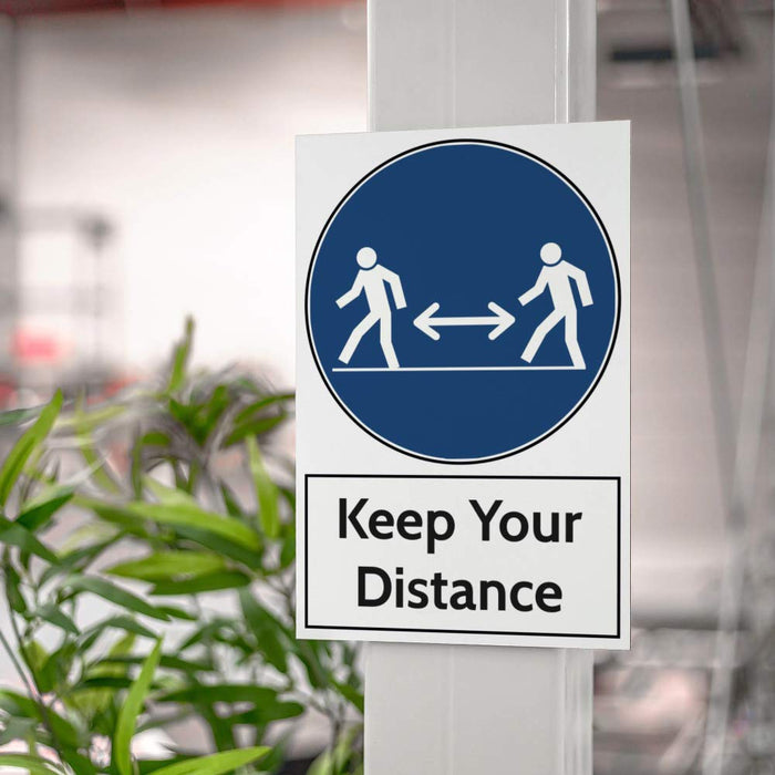 Trodat Health and Safety Sticker Keep Your Distance Aluminium 20 x 30 cm