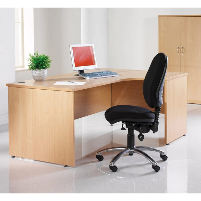 Dams International Maestro 25 Height Adjustable Wave Desk Walnut Wood 1,600 x 725 mm x 800 - 990 mm