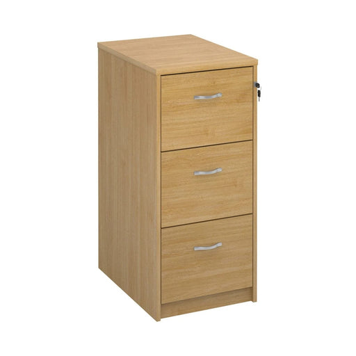 Filing Cabinet Deluxe Executive with 3 Drawers Lockable 480 x 655 x 1045mm Oak