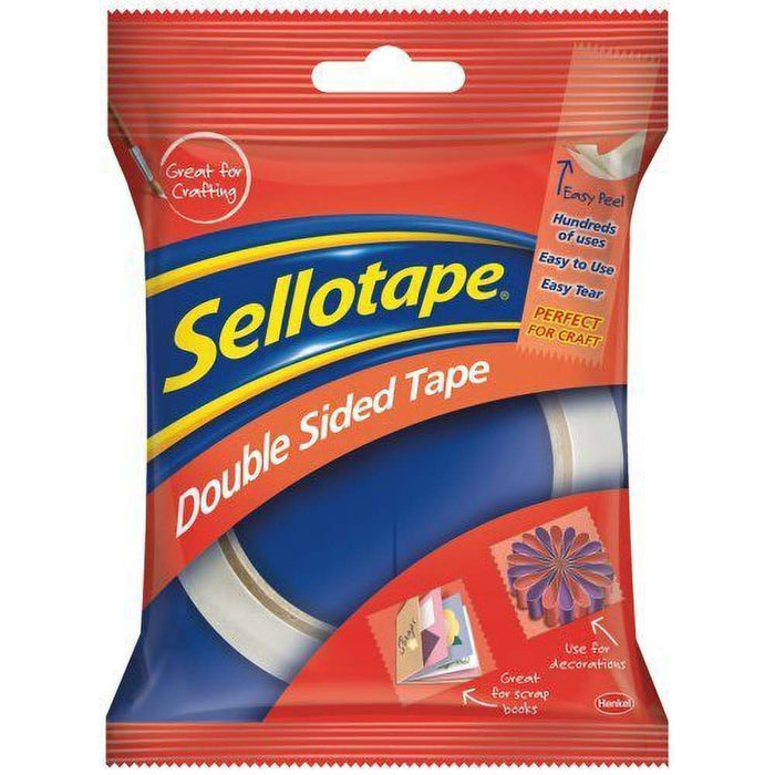 Sellotape Double Sided Tape 12mm x 33m White