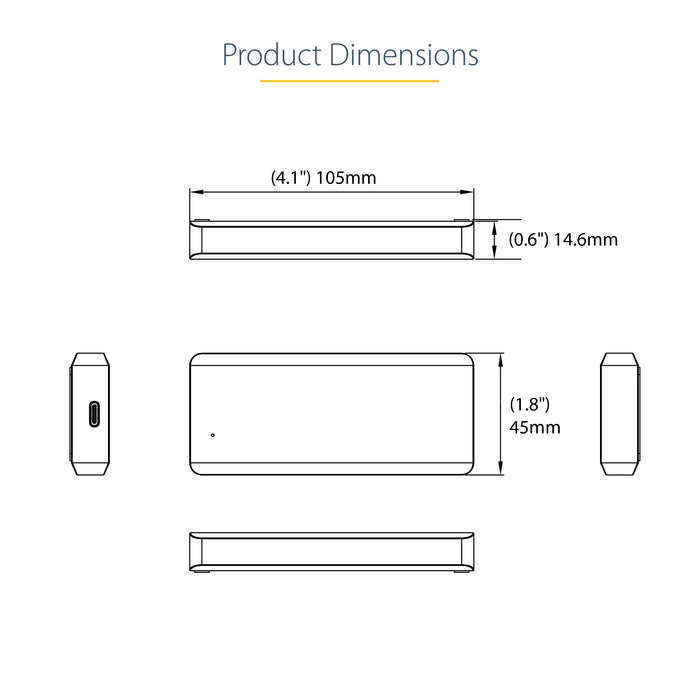 StarTech.com USB-C 10Gbps M.2 NVMe PCIe SSD Enclosure